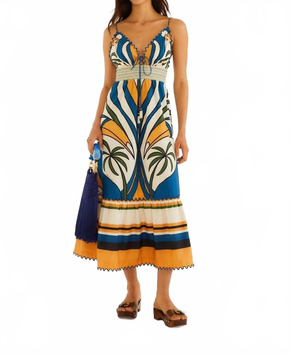 NEW FARM RIO tropical graphic sleeveless maxi dress in multicolor
